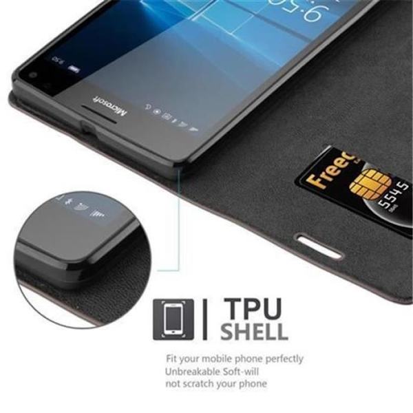 Nokia Lumia 950 XL Fodral i KAFFEBRUNT från Cadorabo (design med Osynlig magnetisk stängning) Helt skyddsfodral med flik
