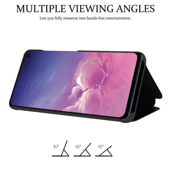Fodral till Samsung Galaxy S10e i SVART TOURMALINE Clear View Cadorabo Cover 360 graders spegelskydd