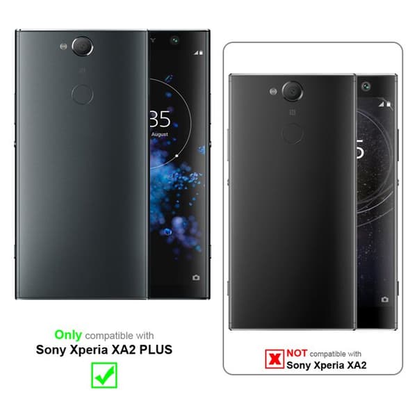 Transparent stötsäker silikonfodral för Sony Xperia XA2 PLUS Vit