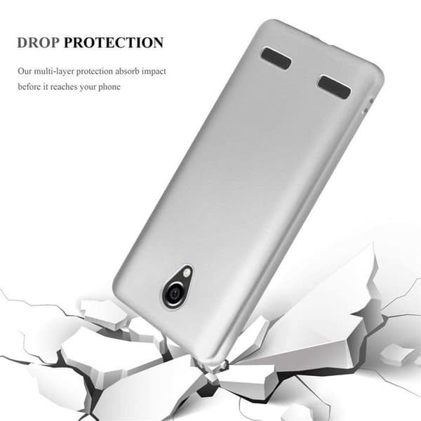 Skyddsskal för ZTE Blade L7 Skyddsskal i MATTSILVER Metallic Design Grå