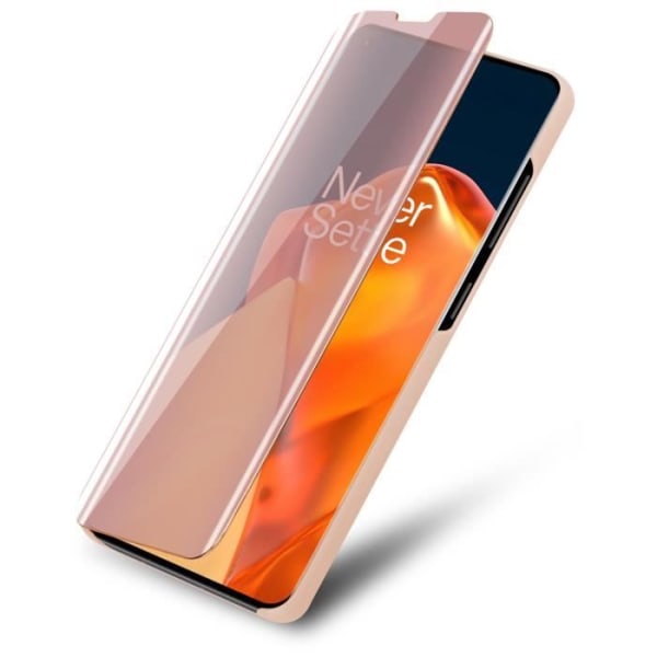 Fodral till OnePlus 9 PRO i KUNZIT ROSE Clear View Cadorabo Cover 360 graders spegelskydd