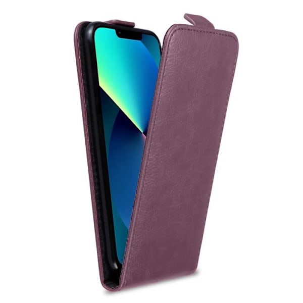 Coque - CADORABO - iPhone 13 MINI - Slät konstläder - Orkidé Violetter - Flip-skydd Orkidévioler