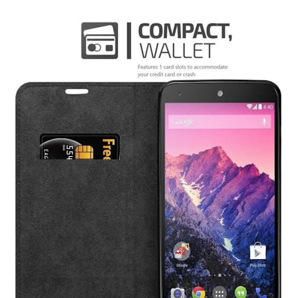 Fodral - CADORABO - LG Google NEXUS 5 - Apple Red - Magnetisk stängning - Stativfunktion ÄPPELRÖD