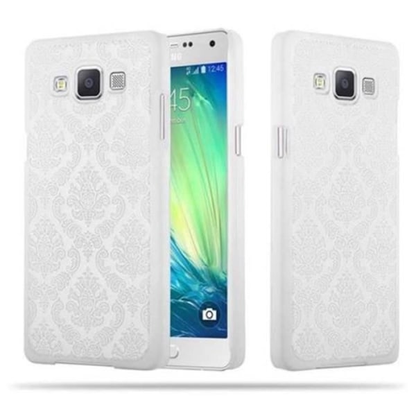 Cadorabo fodral till Samsung Galaxy A5 (Modell 2015) - i vitt - Henna blommor paisley design - Hårt skal