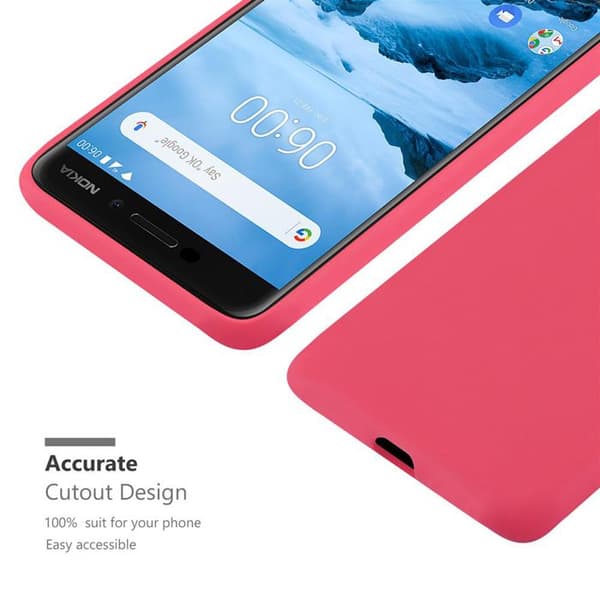 Skyddsskal för Nokia 6.1 CANDY RÖD Stötsäker Silikon Röd