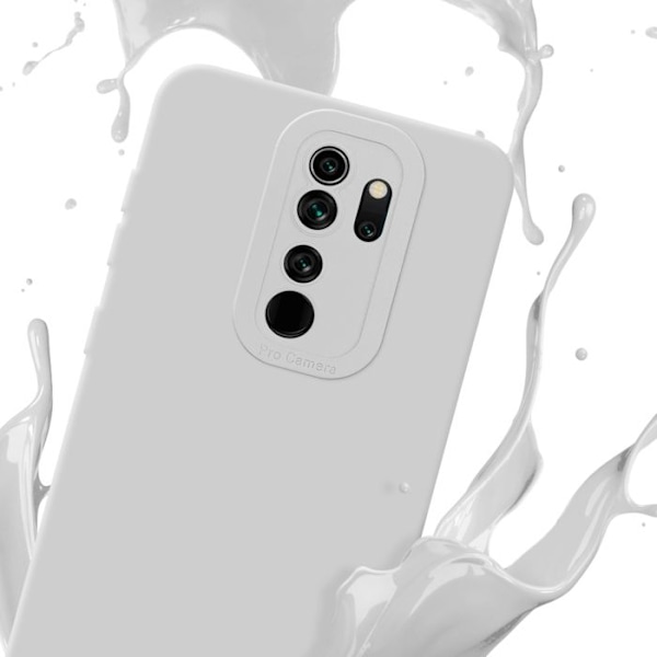 Fodral till Xiaomi RedMi NOTE 8 PRO i WHITE FLUID Fodral i flexibelt TPU silikonskydd Vit