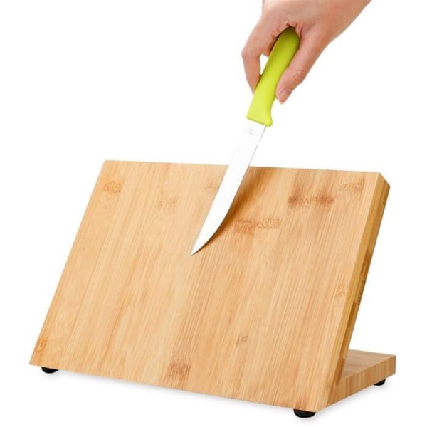Träknivblock med magnet - INTIRILIFE - Platssnål förvaring - Bambu