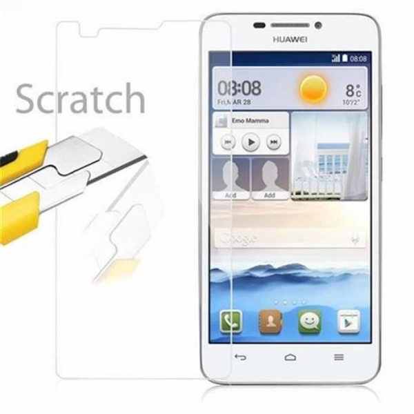 Cadorabo skärmskydd för Huawei ASCEND G630 0,3 mm rundade hörn härdat glas HÖG TRANSPARENS Transparent
