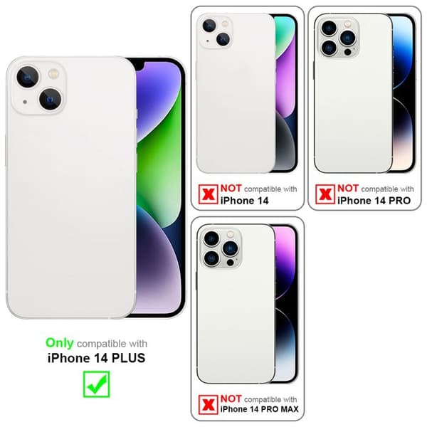 iPhone 14 PLUS Fodral i GRÅ SVART Skyddsetui