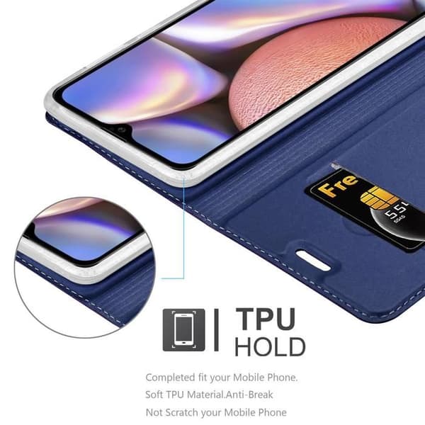 Flipfodral för Samsung Galaxy A10s / M01s i MÖRKBLAU CLASSY Plånbok Stötsäker Blå
