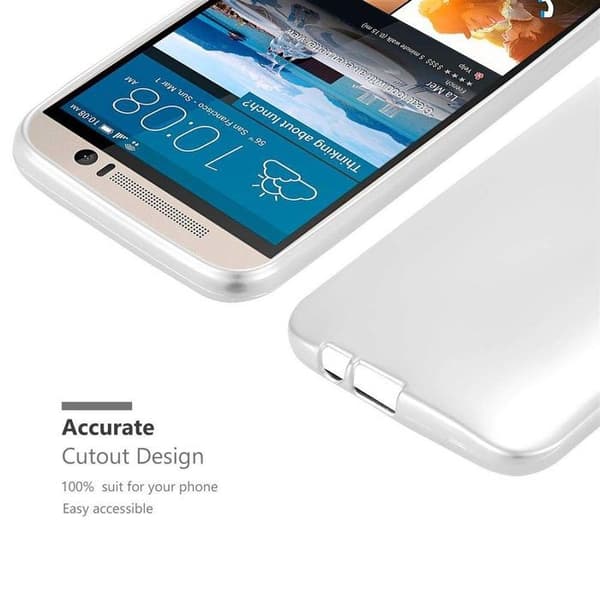 Skyddsskal för HTC ONE M9 Skyddsskal i MATTSILVER Metallic Design Grå