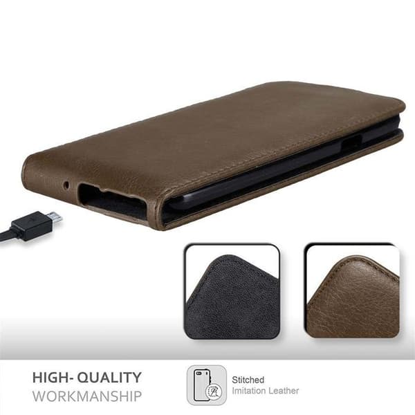 Etui för Samsung Galaxy NOTE 3 NEO Flip-fodral i MÖRK BRUN Skyddshölje brun