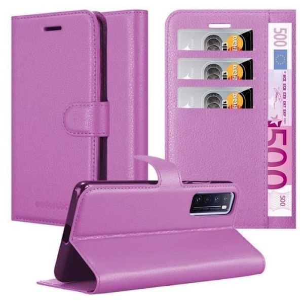 Coque - CADORABO - Huawei Nova 7 5G - Similicuir - Lila - Ståfunktion Lila