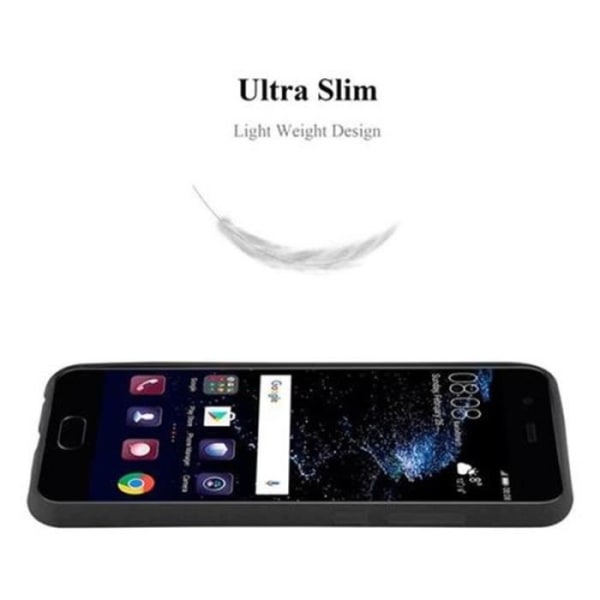 Huawei P10 Fodral i BLACK FROST by Cadorabo (FROST Design) Ultratunnt mjukt silikongel TPU-fodral med Anti-Shock – Fodral