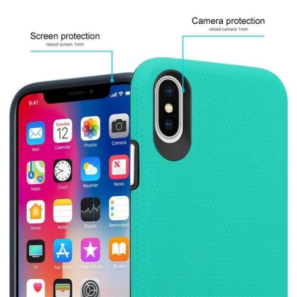 Cadorabo Fodral till Apple iPhone X - XS i TURKOS LILY