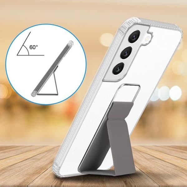 Skydd för Samsung Galaxy S22 GRÅ med stöd och ställfunktion Grå