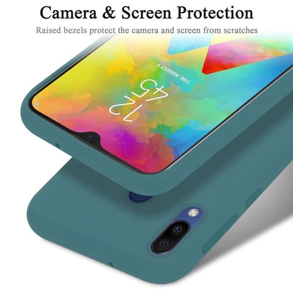 Skyddande stötsäker skal för Samsung Galaxy M10s i LIQUID LIGHT GREEN Grön
