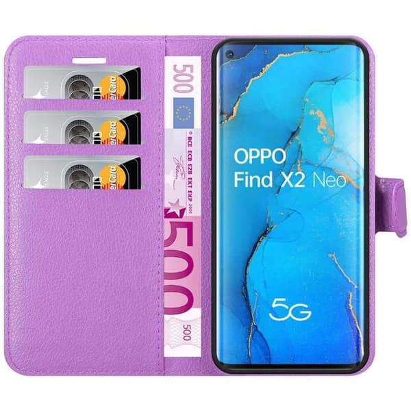 Etui för Oppo FIND X2 NEO i ORKIDÉER VIOLETT Violett