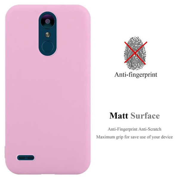 Fodral för LG K8 2018 / K9 2018 i CANDY PINK HOT Cadorabo Cover Skydds Silikon TPU Fodral Candy Hot Pink