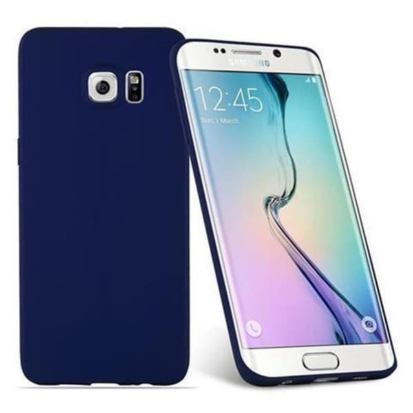 Skyddsfodral för Samsung Galaxy S6 EDGE CANDY MÖRKBLEU Stötskydd Silikon Blå