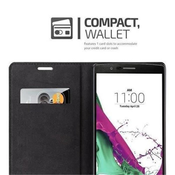 Cadorabo LG G4-fodral MEDIUMBRUN Osynlig MAGNETISK STÄNGNING Fodralskydd stöder stativ och kortplats