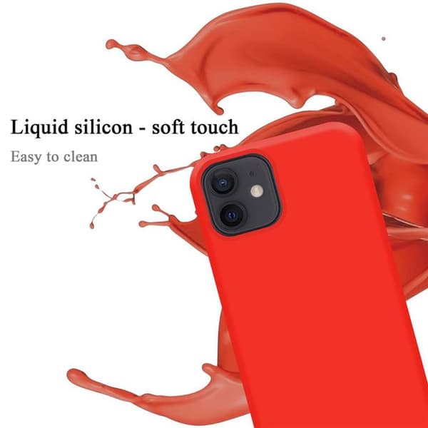 Skal för iPhone 12 MINI Stötabsorberande i LIQUID RED Röd