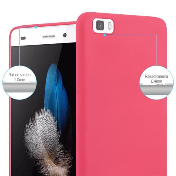 Skyddsfodral för Huawei P8 LITE 2015 CANDY RÖD Stötsäker Silikon Röd