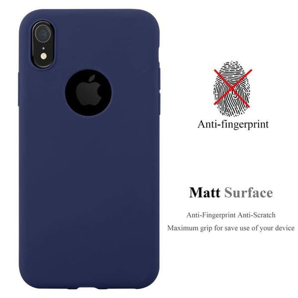 iPhone XR-fodral CANDY MÖRKBLOMMA Stötsäker Silikon Blå