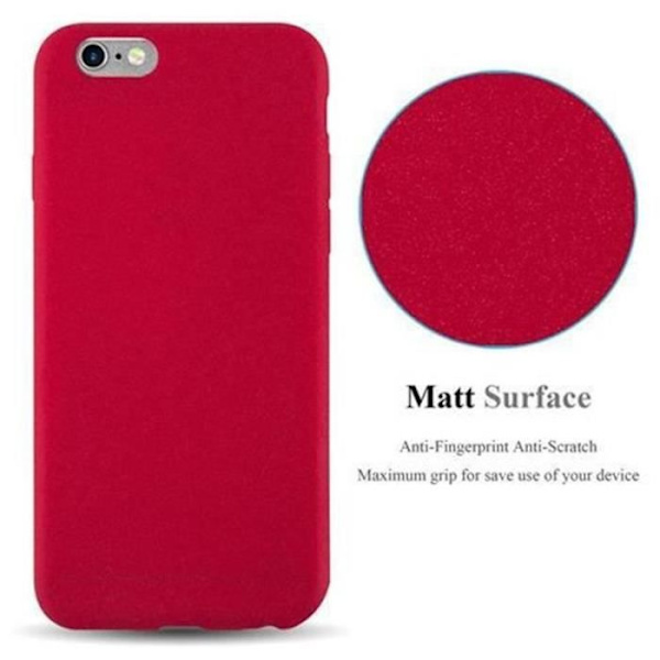 iPhone 6/6S Fodral Röd Cadorabo DESIGN FROST - Tunt TPU silikonskydd - Optimalt skydd Röd