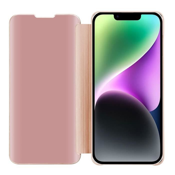 Coque - CADORABO - Apple iPhone 14 - Kunzit Rose - Semi-rigid - Design Clear View Kunzit Rose