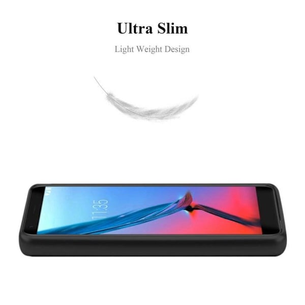 Skydd för ZTE Blade V9 Fodral i METALLISKT SVART Etui Case Cover Skydd Silikon TPU Täck matta Svart