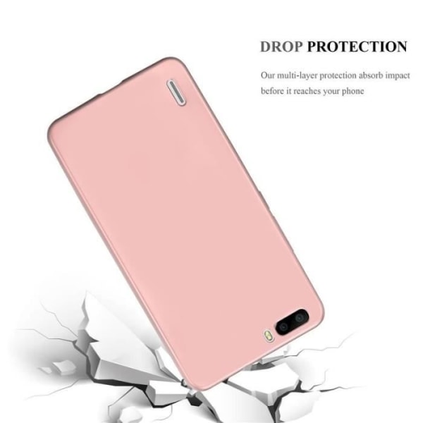 Cadorabo Fodral fungerar med Honor 6 PLUS i METALLIC ROSÉ GOLD - Stötsäker och reptålig TPU silikonhölje - Ultra Slim