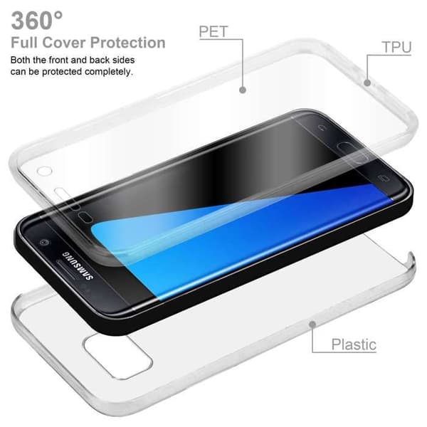 Transparent skydd för Samsung Galaxy S7 EDGE Vit