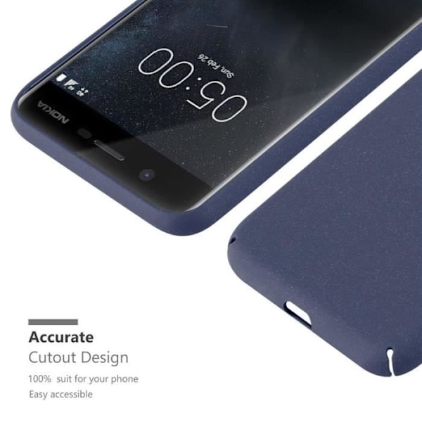 Coque - CADORABO - Nokia 5 2017 - Hård Skydd - Matt Design - Blå Färg Blå