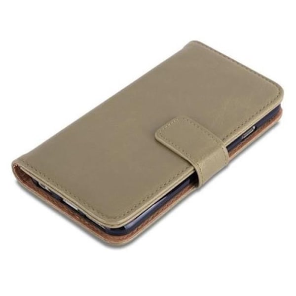 Plånboksfodral i konstläder för Apple iPhone 6/6S - CADORABO - BRUN - Magnetiskt stöd och kortfack kastanj