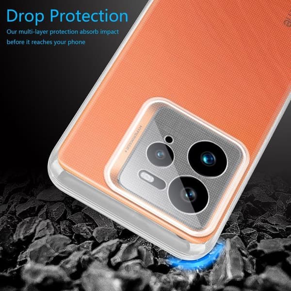 Transparent stöttålig silikonfodral för Realme GT7 Pro Vit