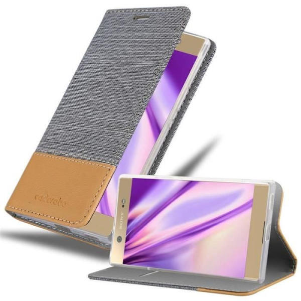 Cadorabo Fodral till Sony Xperia XA1 ULTRA i LJUSGRÅ BRUN