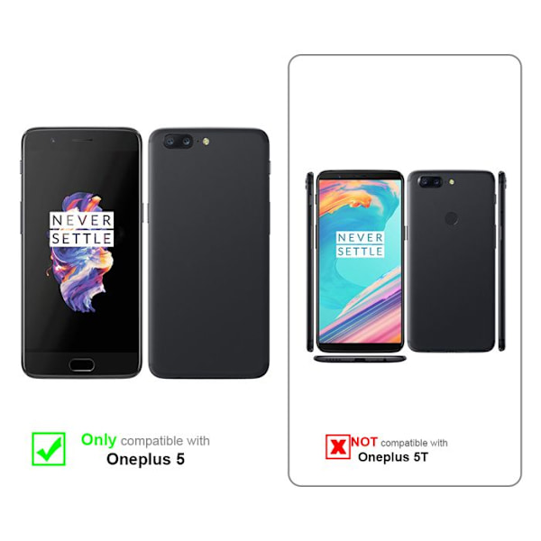 Skyddshölje för OnePlus 5 i JET BLACK, skyddstäckning med stödfunktion. Svart