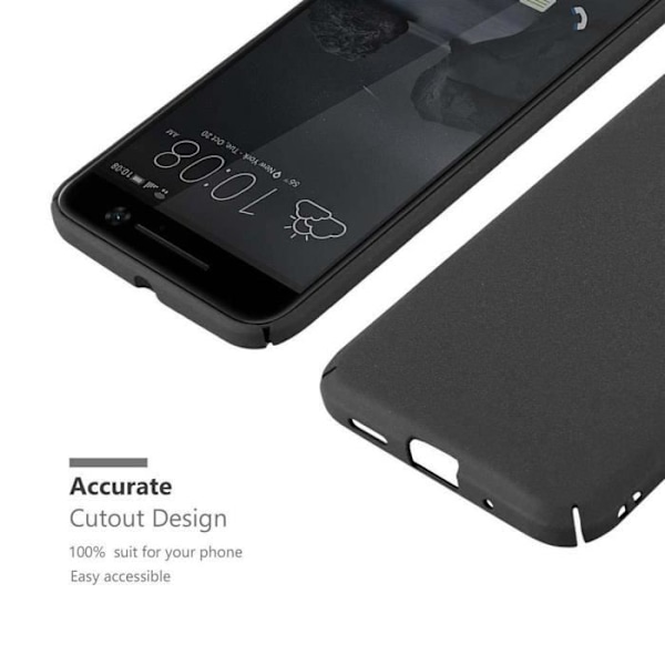 Coque - CADORABO - HTC ONE M10 - Frostad - Stötbeskydd - Elegant Design Svart