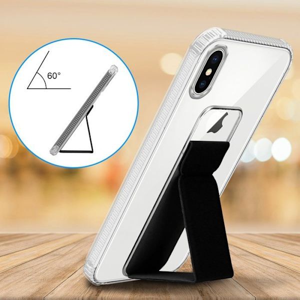 Fodral för Apple iPhone XS MAX Fodral i SVART Flexibelt TPU silikonskydd med hållare och stativfunktion Svart