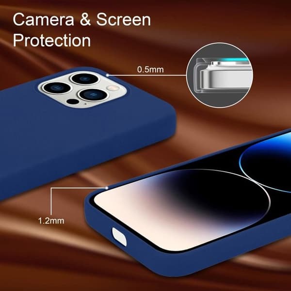Skal för iPhone 14 PRO MAX Stötabsorberande i LIQUID BLUE Blå