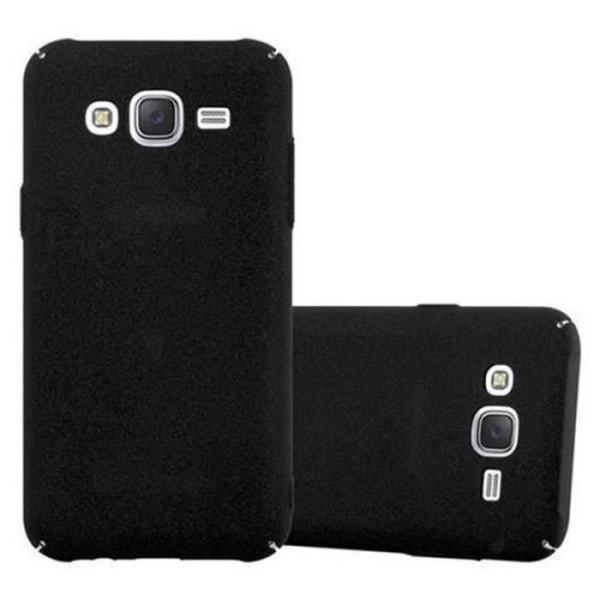 Samsung Galaxy J5 2015 (5) FROSTY BLACK Case Cadorabo DESIGN FROSTY Hard Case Cover Skydd Ultra Slim Bumper Case