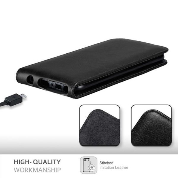 Flip Case - CADORABO - Samsung Galaxy NOTE 9 - Imitation läder - Svart - Magnetisk stängning Svart