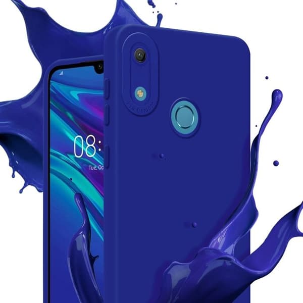 Skyddsfodral för Huawei Y6 2019 i FLUID BLÅ Stötsäker Blå