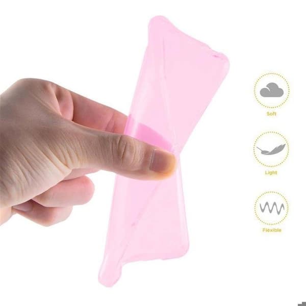 Transparent stötsäker silikonfodral för iPhone XR Ros