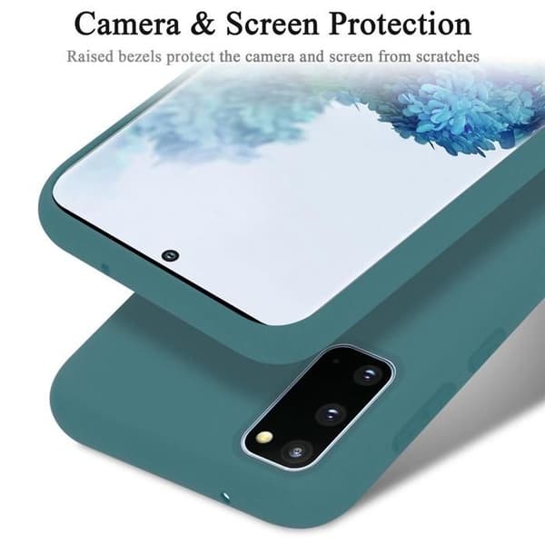 Skyddande stötsäker skal för Samsung Galaxy S20 i LIQUID GREEN Grön