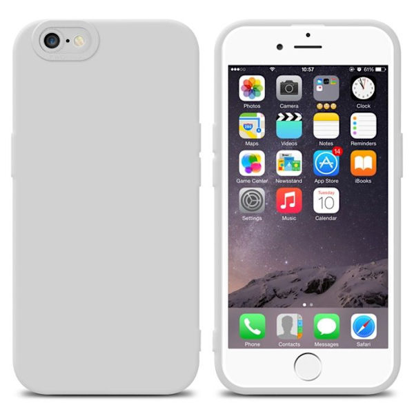 Fodral för Apple iPhone 6 / 6S i FLUID WHITE Fodral i flexibelt TPU silikonskydd Vit
