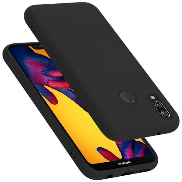 Cadorabo Fodral för Huawei P20 LITE 2018 / NOVA 3E i LIQUID Black Cover Protection Flexibelt TPU silikonskydd Svart