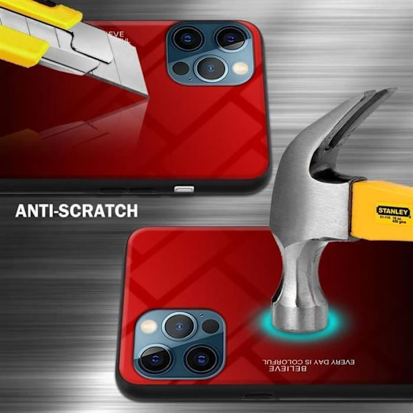 Fodral till Apple iPhone 13 PRO MAX Fodral i RÖD - SVART Fodral Skyddsskydd tvåfärgad TPU