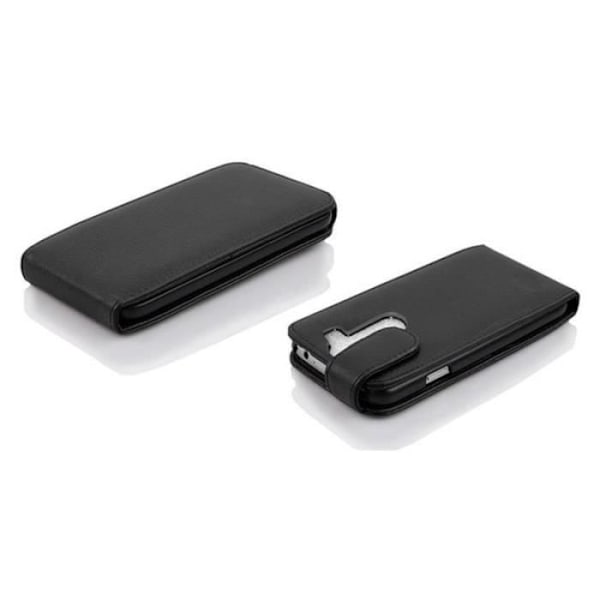 Cadorabo Fodral LG G2 MINI DESIGN FLIP Style Fodral Fodral Fodral konstläder Struktur JET SVART